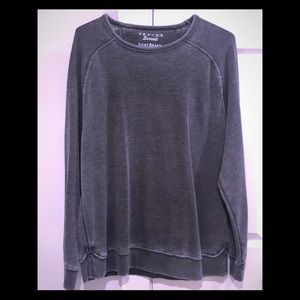 Grey lucky brand crewneck sweater